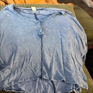 We The Free Light Blue Denim Shorts